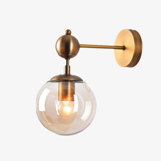 Gouden bol wandlamp (één of twee lampen)