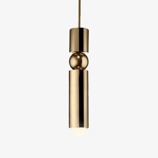 Gouden buis LED design hanglamp met bol