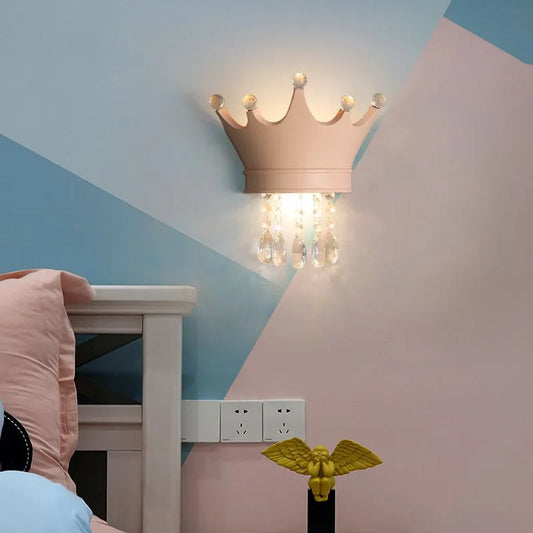 Bedlampje hanger kristal luxe prinses wanddecoratie