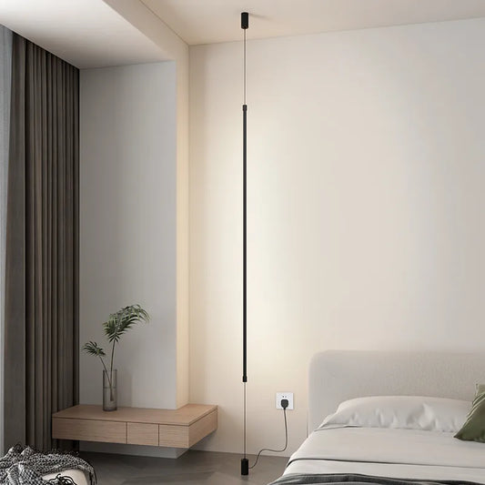 Moderne zwarte LED-vloerlamp voor binnen