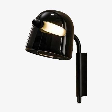 Design LED wandlamp met rookglazen kap