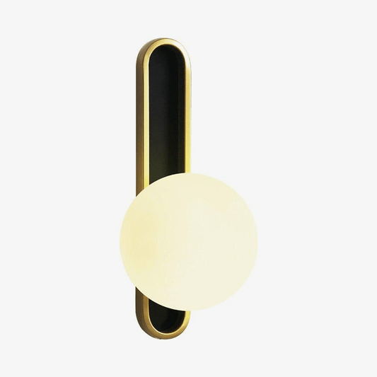 Gouden design wandlamp met Amerikaanse kristallen bol