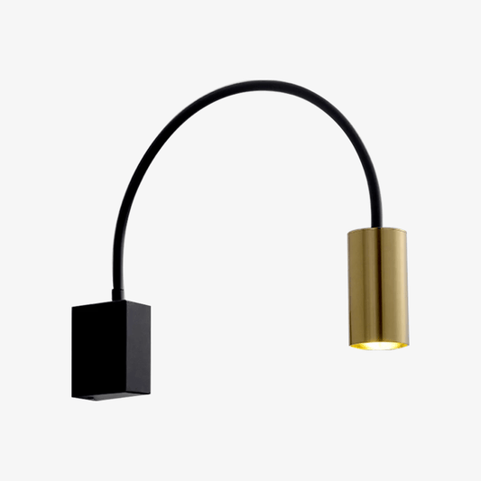 Designer LED metalen wandlamp in de vorm van een zwarte halve cirkel