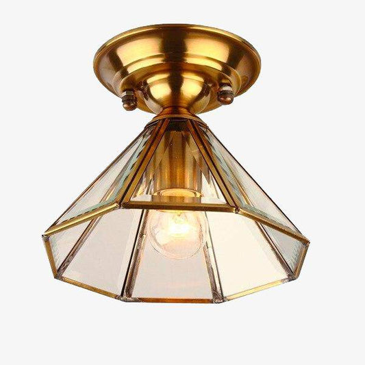 Gang geometrische gouden wandlamp