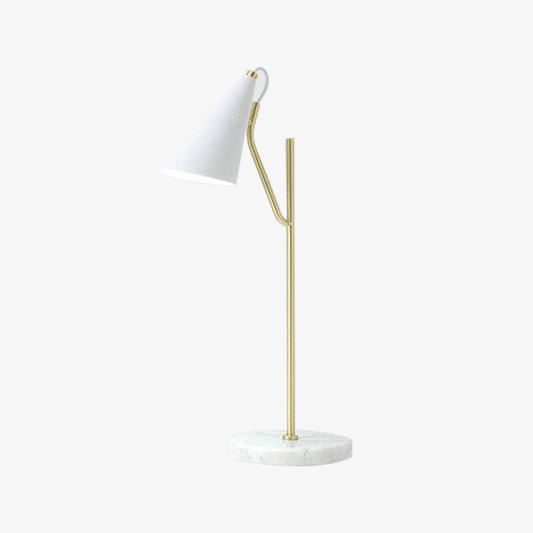 Designer LED marmeren tafellamp met gouden buis