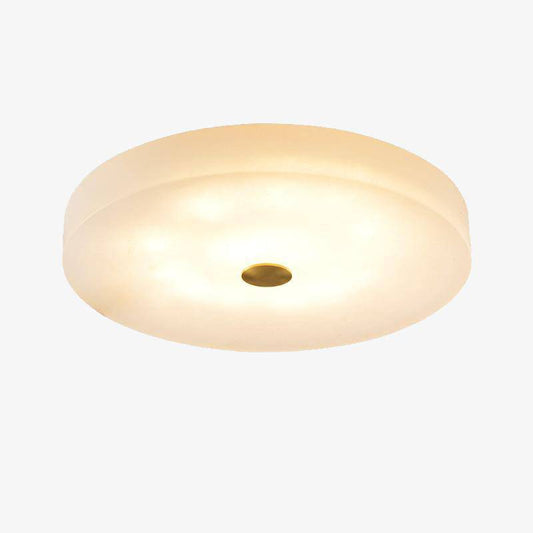 Ronde marmeren LED design plafondlamp met gouden schijf Villa