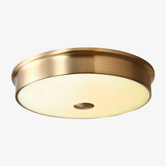 Ronde LED design plafondlamp in goud metaal