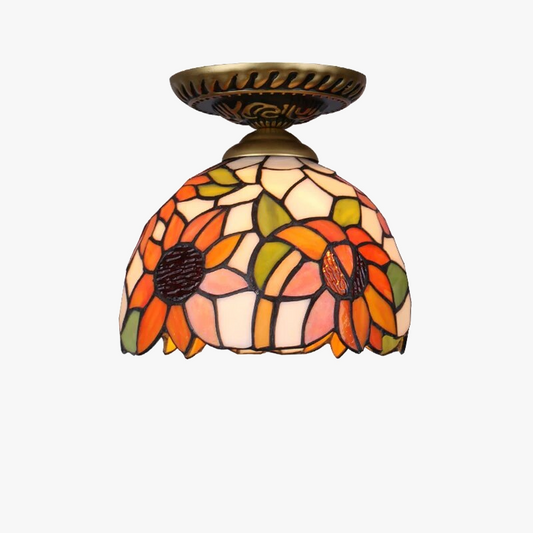 Moderne creatieve glazen led-plafondlamp met 7W E27-lamp