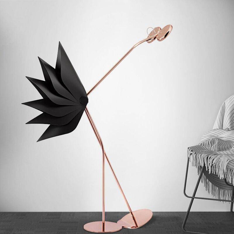 Design LED vloerlamp in de vorm van een struisvogel Créative