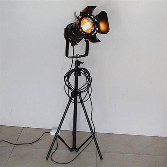 Retro industriële projectorvloerlamp