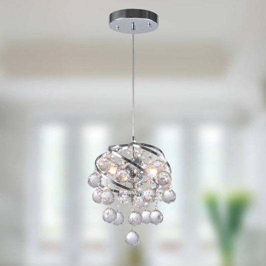 Moderne design hanglamp in kristal en bollen