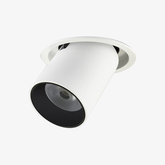 Moderne draaibare LED inbouwspot in wit metaal
