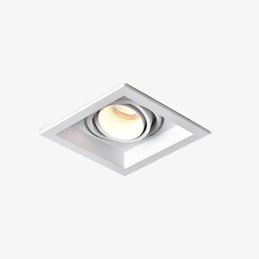 Moderne LED-spot met verstelbare focus en vierkante inbouwvorm Tiago