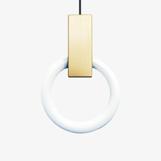 Scandinavische verlichte hanglamp met cirkeldesign