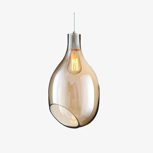 Designer open ovale glazen hanglamp