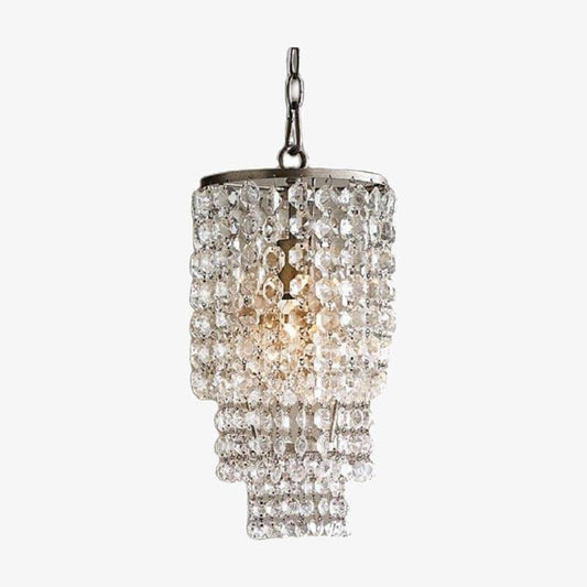 Design LED hanglamp met gouden of zilveren kristallen lampenkap