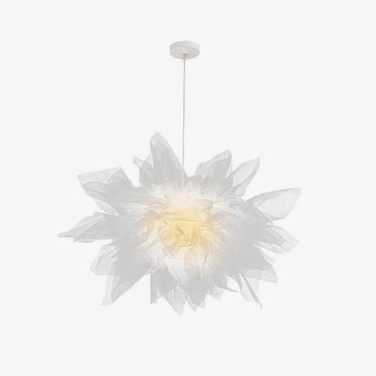 Design LED hanglamp met stoffen bloem