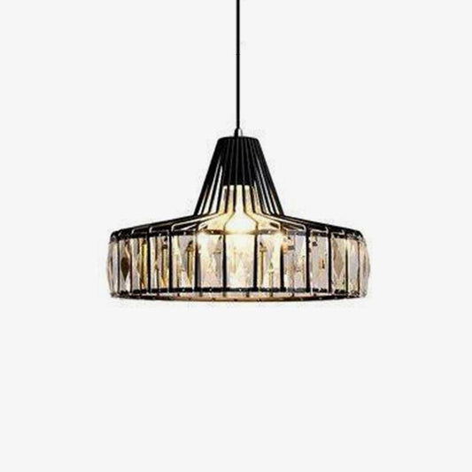 Designer LED hanglamp in kristalglas met geometrische vormen in Hang-stijl