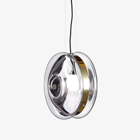 Moderne ronde hanglamp in luxe gekleurd glas Jonah