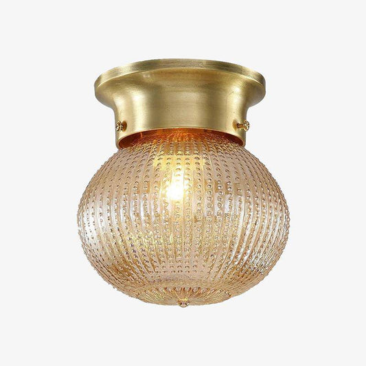 Retro LED hanglamp met goud metaal en kristalglas