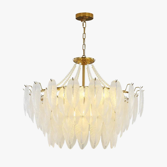 110V220V lichte luxe slaapkamer kroonluchter lamp in woonkamer kristal Vintage decoratieve kraal veer glas led-verlichting