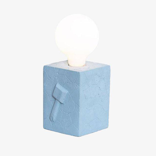 Blokdesign LED tafellamp met 3D gekleurde tekening