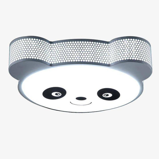 LED kinderplafondlamp in de vorm van een pandakop