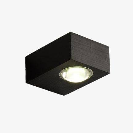 Vierkante LED wandlamp Zwart