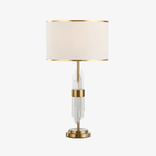 Design LED tafellamp met gouden steel en witte lampenkap Luxury