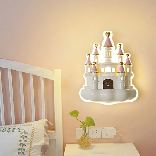 Baby/kind led prinses wandlamp oogbescherming