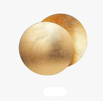 Maaneclipse ronde goud koperen LED wandlamp