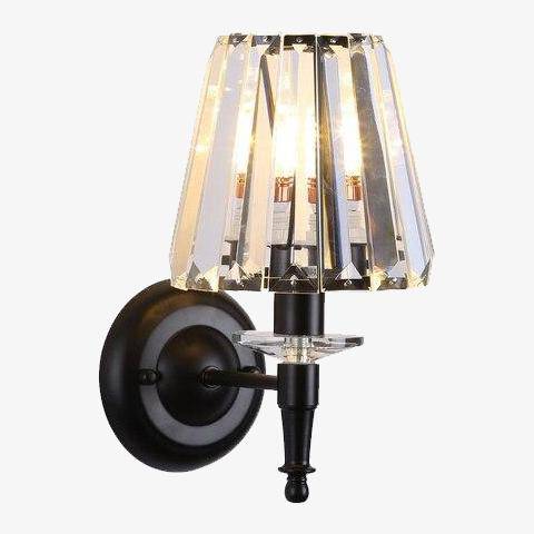 Design LED wandlamp met retro glazen lampenkap