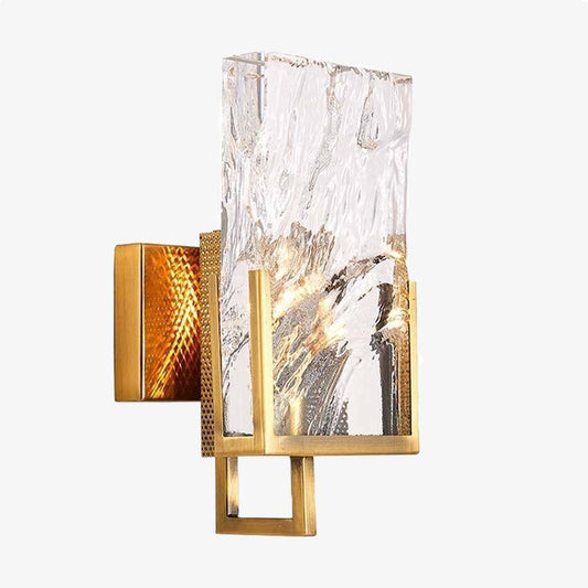 Designer gouden LED wandlamp met luxe kristalglas