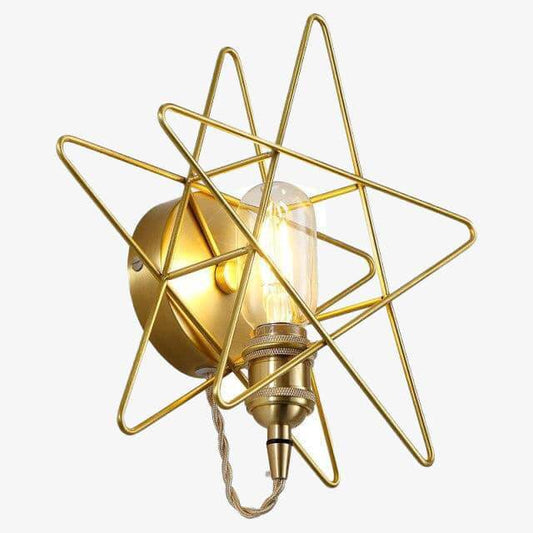 Designer LED wandlamp in goud metaal, Galaxy-stijl