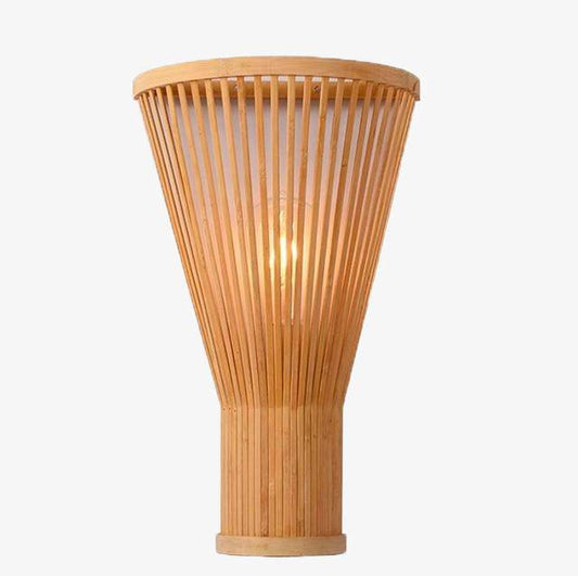 Conische bamboe wandlamp in Chinese stijl