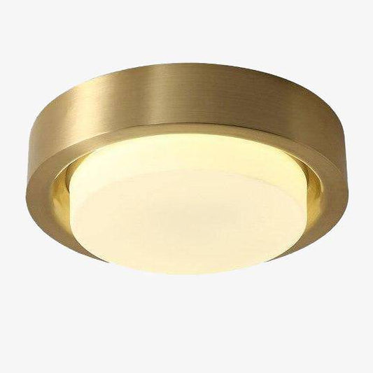 Ronde LED design plafondlamp met retro gouden randen