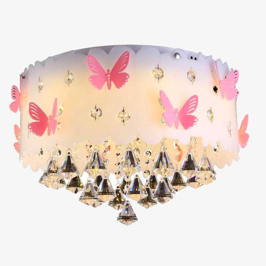 LED kristallen plafondlamp met vlinders