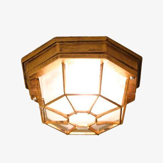 Vintage achthoekige LED-buitenplafondlamp