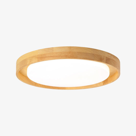 Adartza Scandinavische ronde LED houten plafondlamp