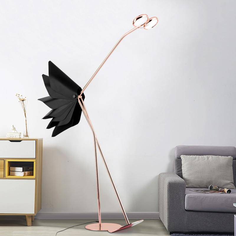 Design LED vloerlamp in de vorm van een struisvogel Créative