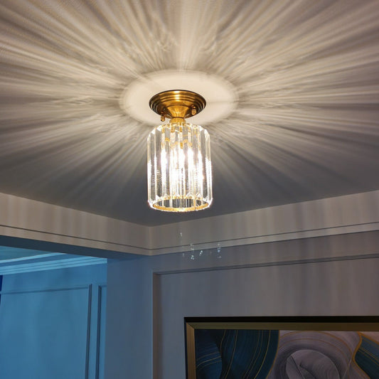 Moderne cilindervormige kristallen plafondlamp Luxury Lylia