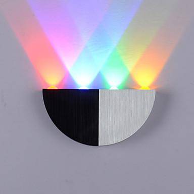 Veelkleurige LED wandlamp in aluminium