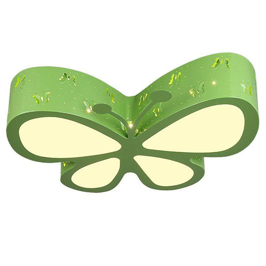 Kinderplafondlamp in de vorm van een groene vlinder