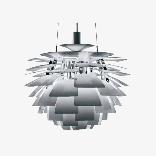 Design aluminium hanglamp in de vorm van een Scandinavische bloem