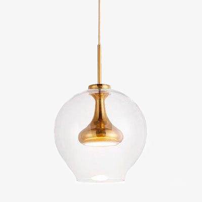Design hanglamp in rond glas met LED Glas