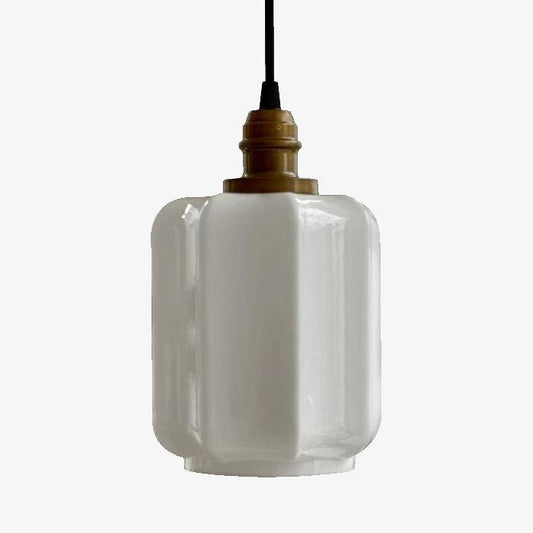 Samy vintage stijl wit glazen design hanglamp