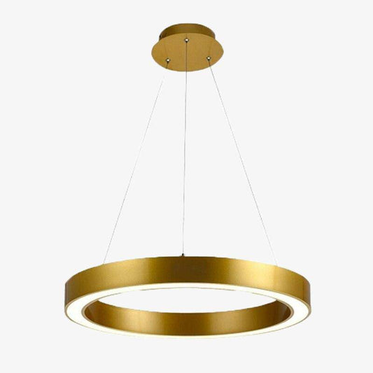 Design LED hanglamp met metalen cirkel met dikke randen Luxe