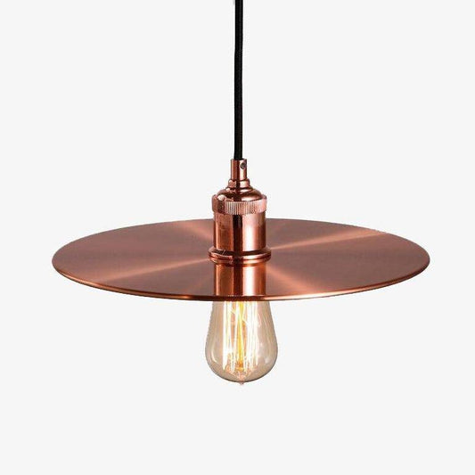 Designer LED-hanglamp met metalen schijf in industriële stijl