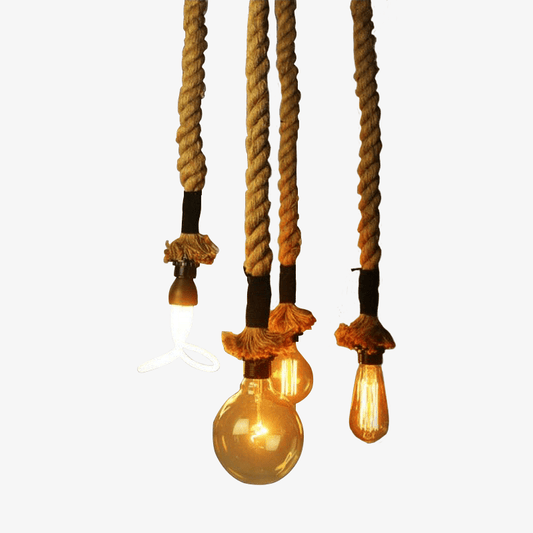 Loft vintage hanglamp van touw