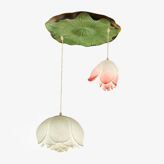 Chinese stijl LED hanglamp met lotusbloemen